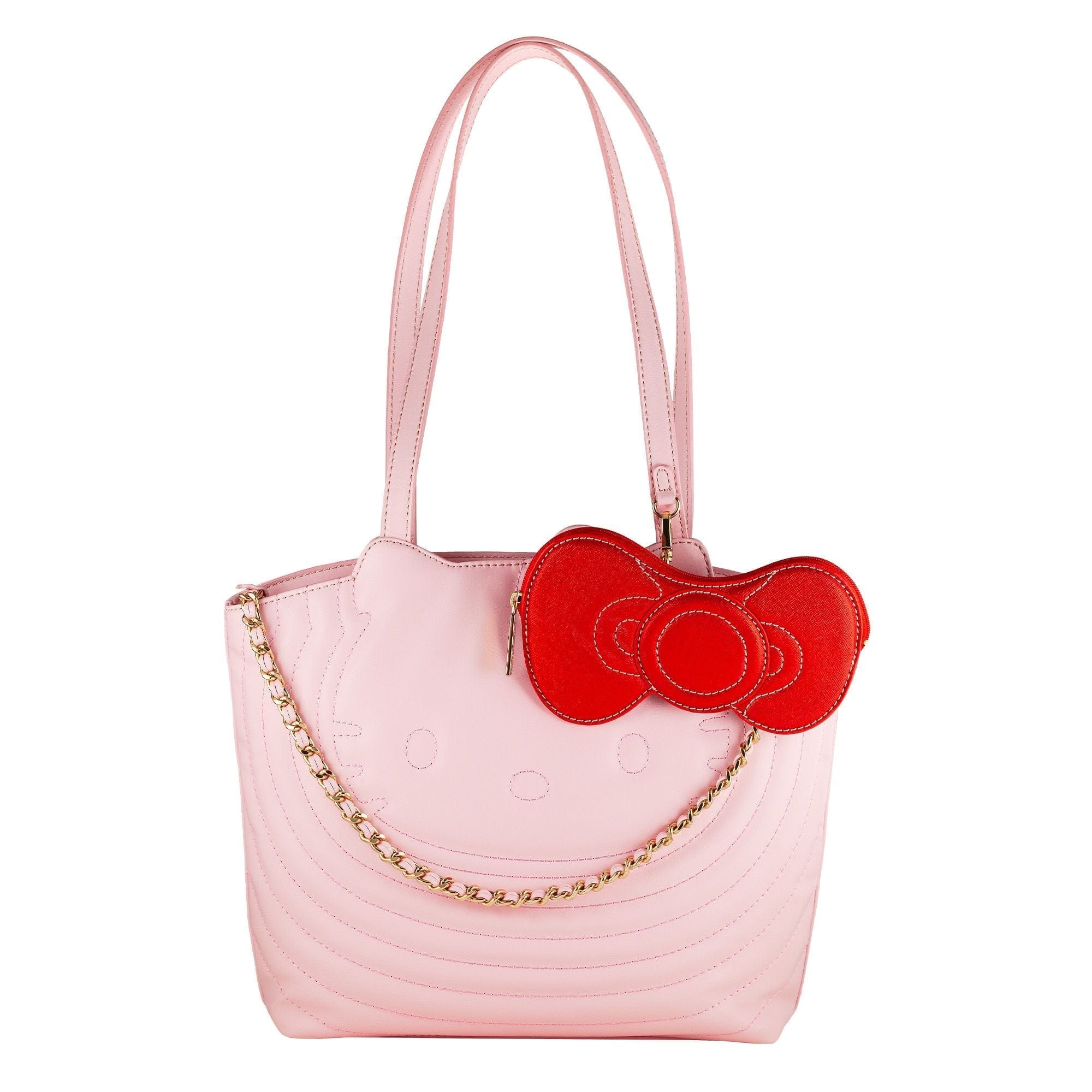 Hello Kitty, Bags, Hello Kitty Cross Body Messenger Bag Medium Sized Black  And Pink