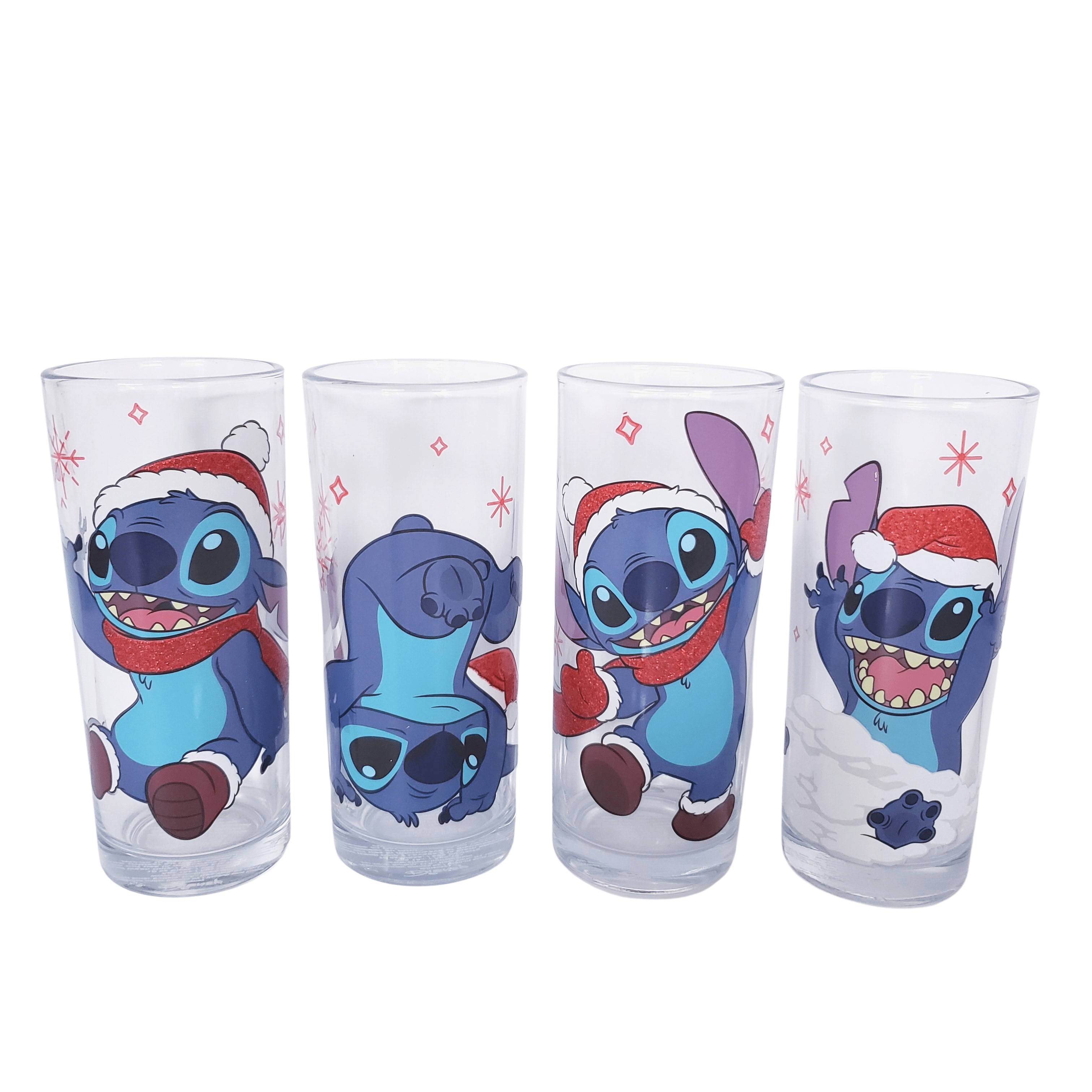 Disney Lilo & Stitch Beach Day 10-Ounce Tumbler Glasses | Set of 4