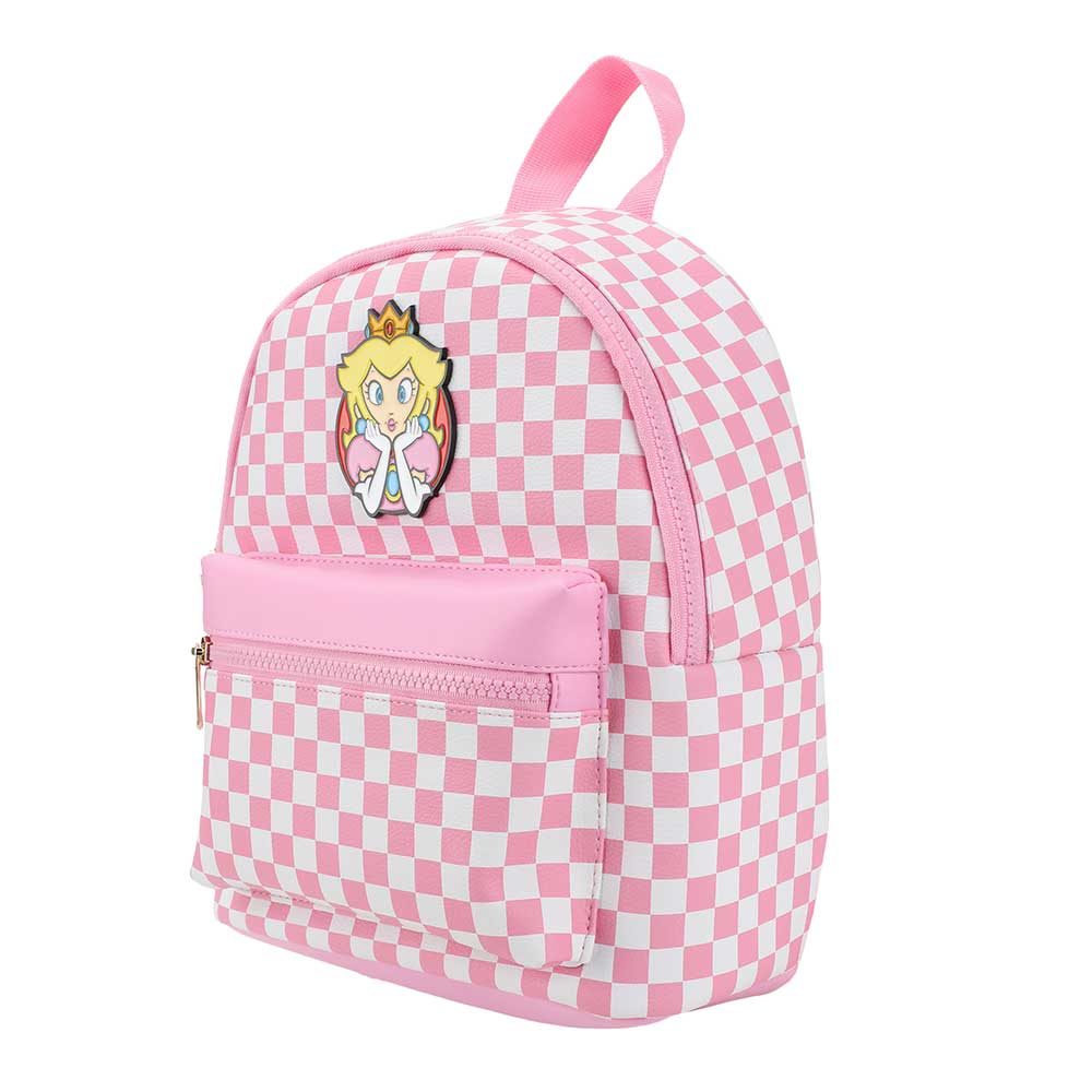 BioWorld Backpack Princess Peach Checkered Mini Backpack MPF6RCRSMBPP00