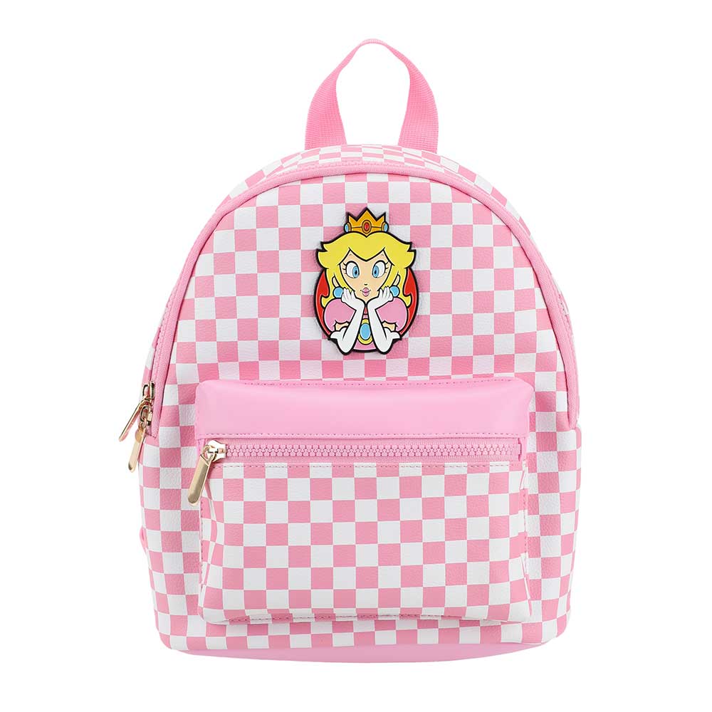 BioWorld Backpack Princess Peach Checkered Mini Backpack MPF6RCRSMBPP00