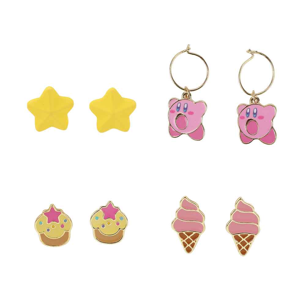 BioWorld Earrings Nintendo Kirby Junk Food 4Pk Earrings Set EGA5T72KBYPP00