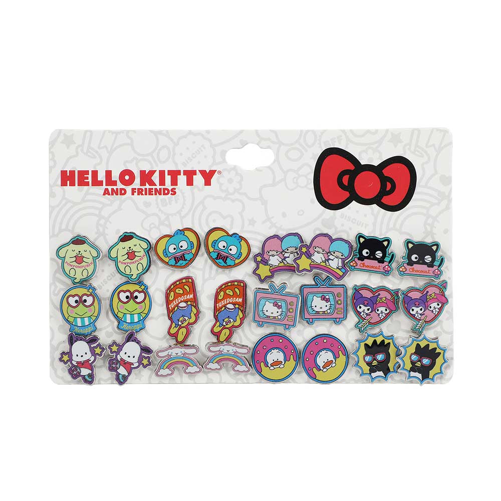 BioWorld Earrings Sanrio Hello Kitty And Friends 12-Pack Earring Set EGA60FAHSRPP00