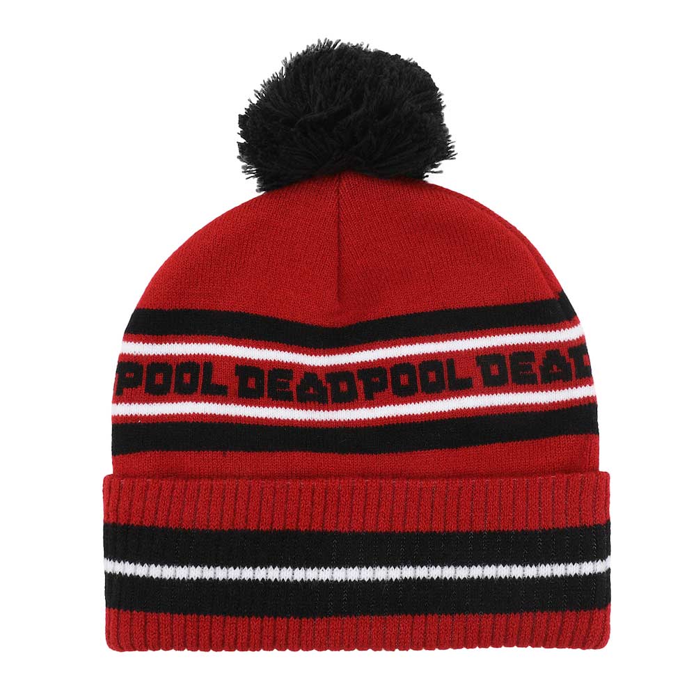 BioWorld Hat Marvel Deadpool Pom Cuff Beanie KCM74U7DPOPP00