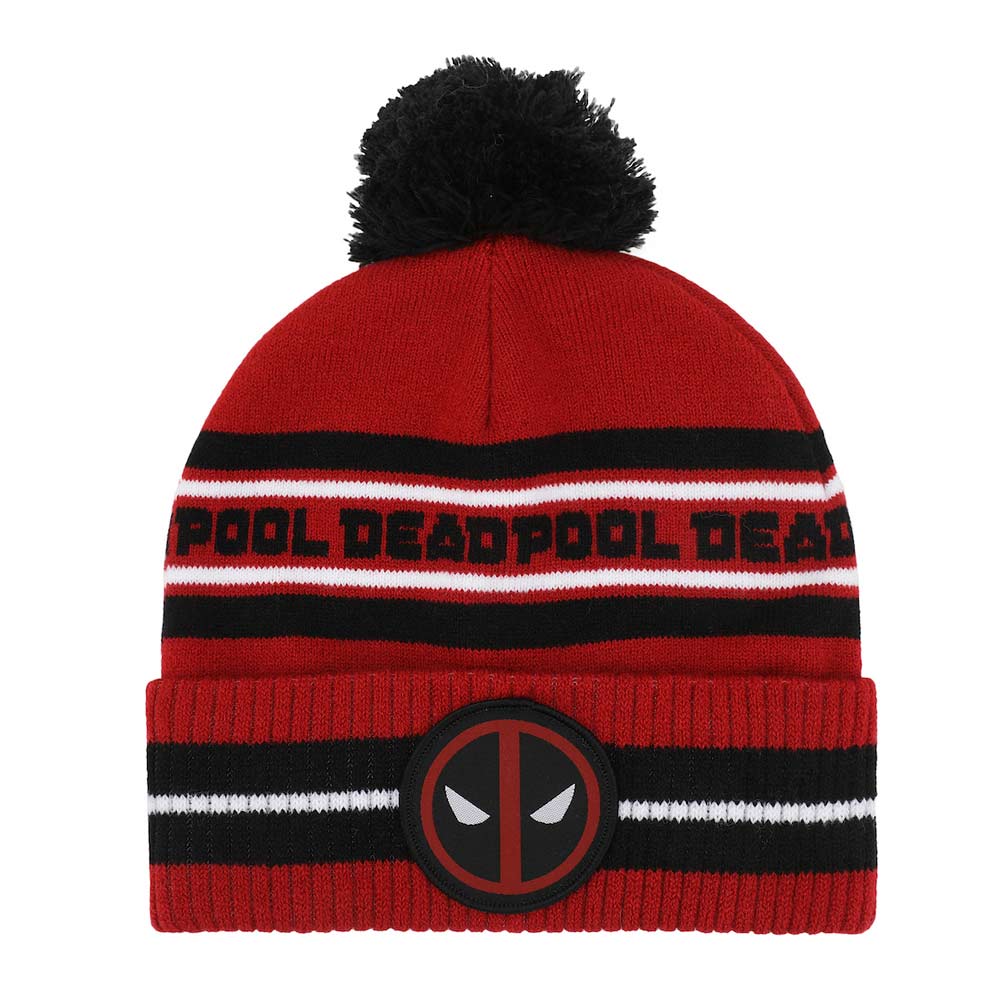 BioWorld Hat Marvel Deadpool Pom Cuff Beanie KCM74U7DPOPP00