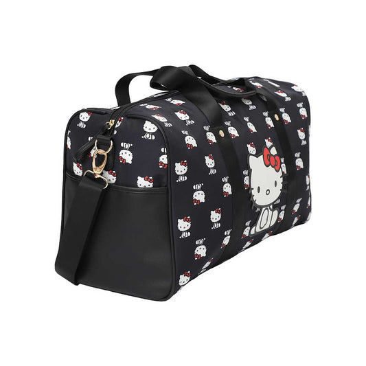 BioWorld Tote Bag Hello Kitty AOP Black Travel Duffle Bag DBY63B9HKCPP00