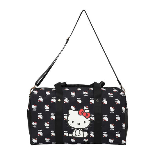 BioWorld Tote Bag Hello Kitty AOP Black Travel Duffle Bag DBY63B9HKCPP00