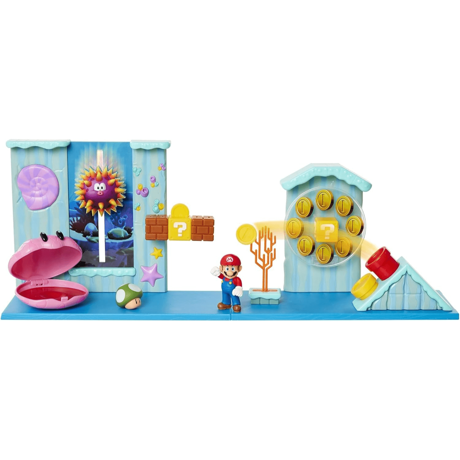 Jakks Pacific Action & Toy Figures Super Mario Deluxe Playset JP40025SM Dlx Underwater