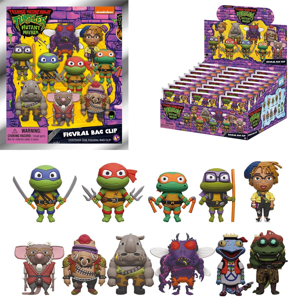 Monogram Keychain TMNT: Mutant Mayhem Collectible 3D Figure Bag Clip MG63305