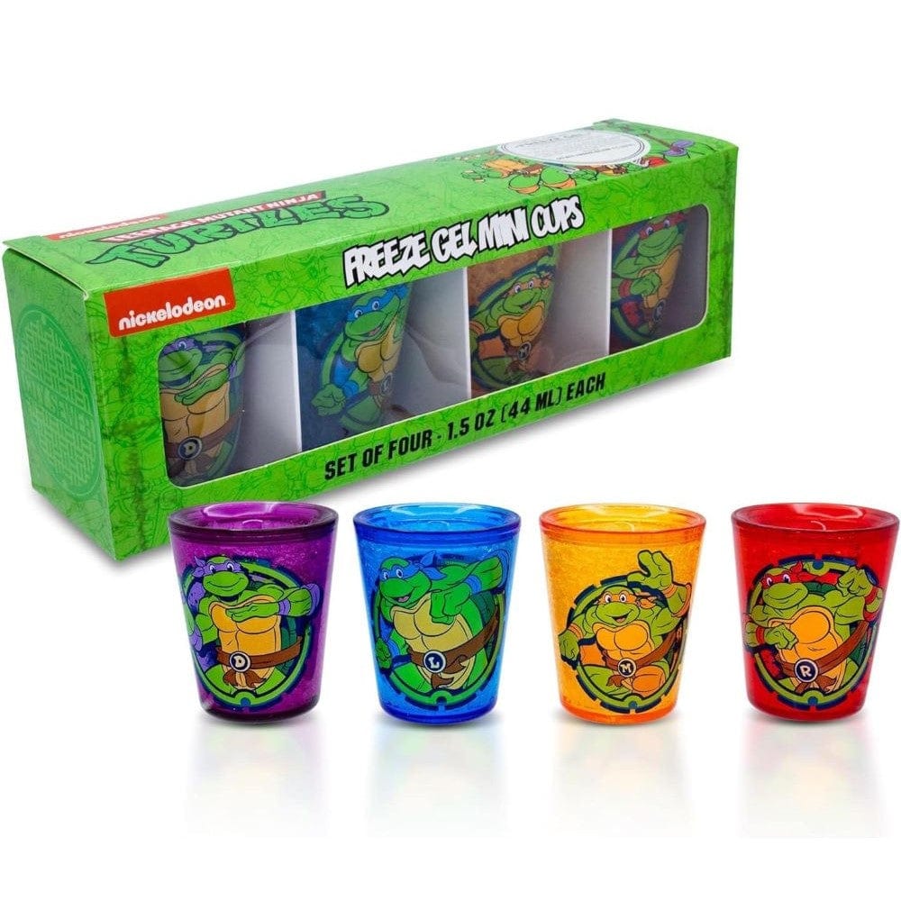 Silver Buffalo Shot Glass TMNT Freeze Gel Shot Cup Set 1.5oz NT16018Y