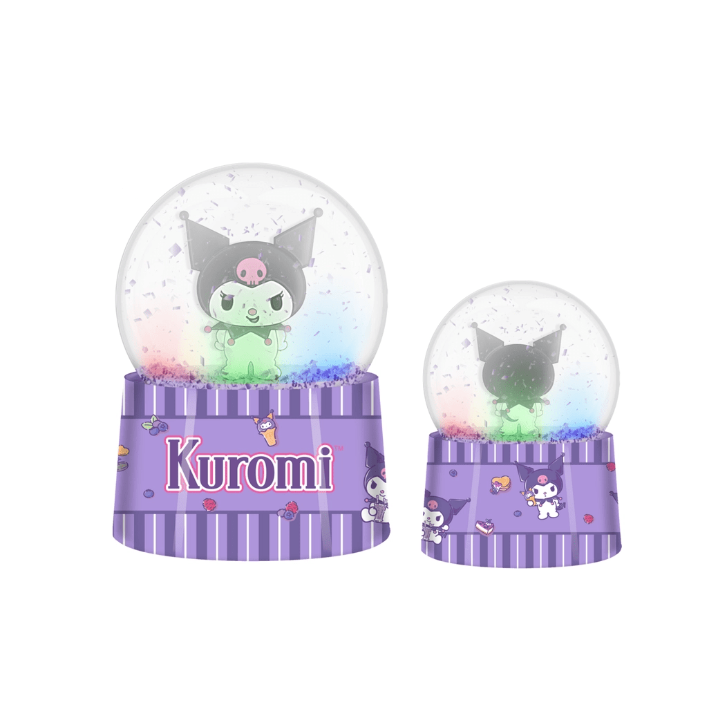 Silver Buffalo Snow Globe Sanrio Kuromi Boba Tea Mini Snow Globe 45mm SAN872HKB