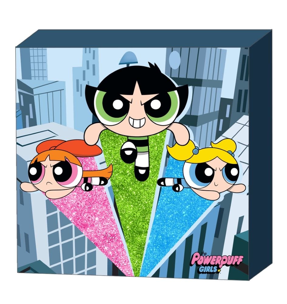 Silver Buffalo Cartoon Network Powerpuff Girls Trio Glitter MDF Box ...