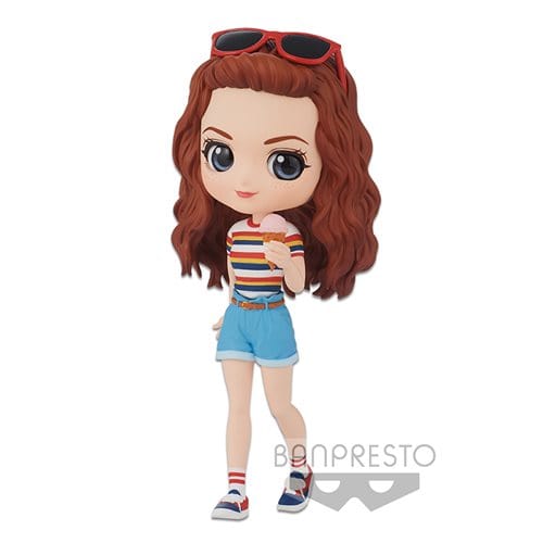 Stranger Things Max Q Posket Statue Wearing Shorts and a Striped Top