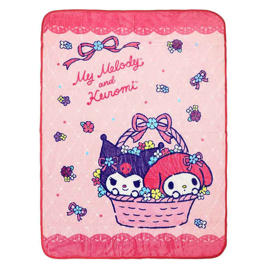 BioWorld Blanket Sanrio Kuromi & My Melody Fleece Throw Blanket