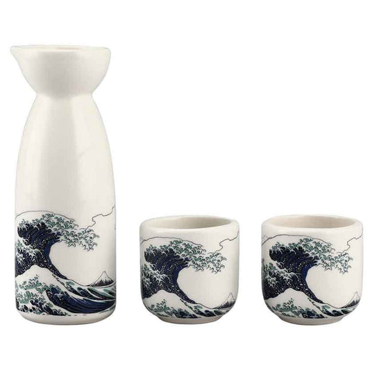 Bioworld Ceramic drinkware The Great Wave Of Kanagawa Sake Set VBA0T8YGENVI00