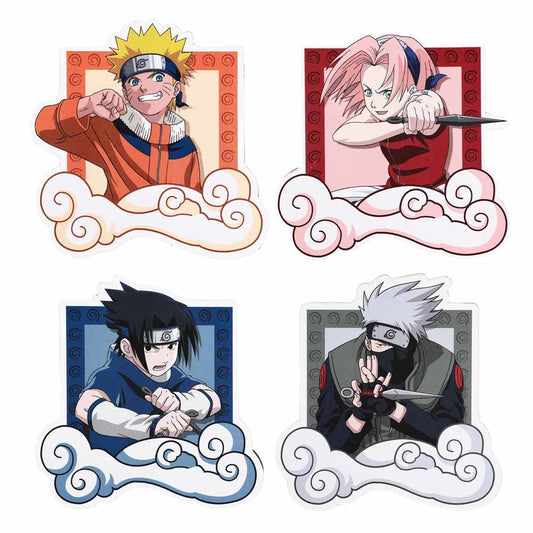 Bioworld Coasters Naruto Characters Shaped Coasters 4-pack VBA26XRNARVI00