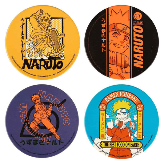 Bioworld Coasters Naruto Uzumaki Ceramic Coasters 4-pack VKA2EWGNARVI00