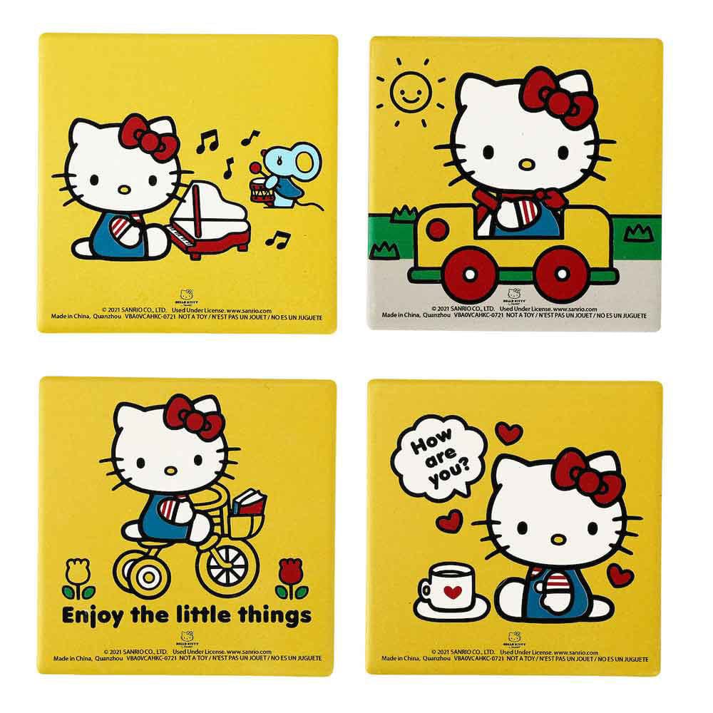 Bioworld Sanrio Hello Kitty Ceramic Coasters 4-pack