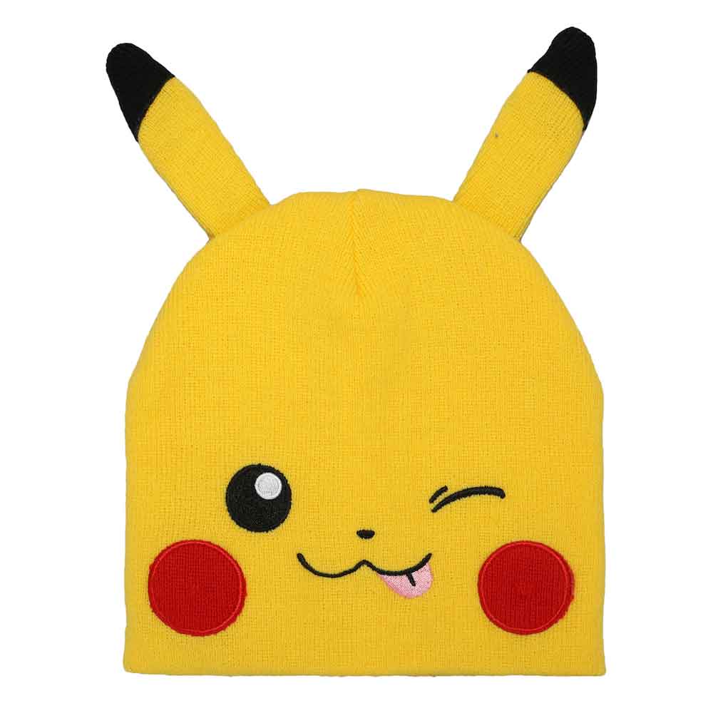 BioWorld Hat Pokemon Pikachu Beanie Hat With Ears & LED Cheeks KCM2GVDPOKPP00