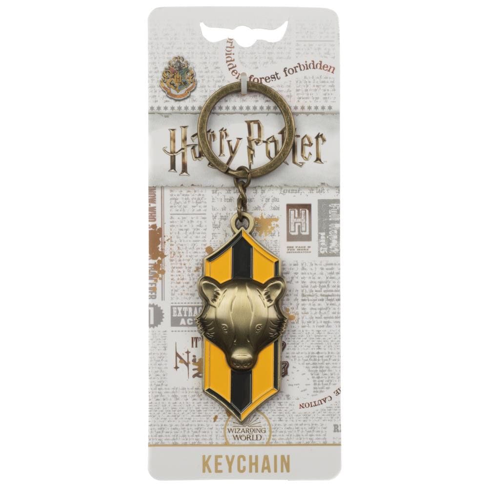 BioWorld Keychain Harry Potter Hufflepuff House Crest Keychain KE8P6LHPT00PP00