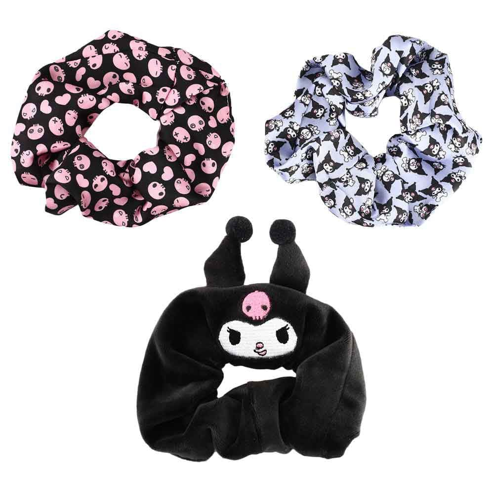 BioWorld Scrunchies Sanrio Kuromi Hair Scrunchies 3pk HHF14ZCKMIPP00