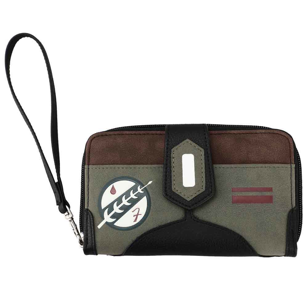 BioWorld Wallet Star Wars Boba Fett Zip-Around Wristlet Wallet GWF0TLLSTWPP00