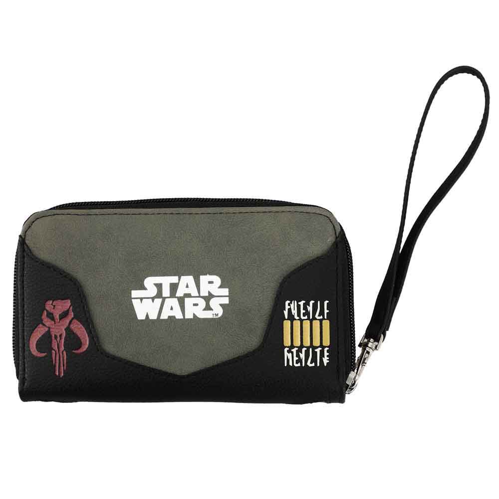 BioWorld Wallet Star Wars Boba Fett Zip-Around Wristlet Wallet GWF0TLLSTWPP00