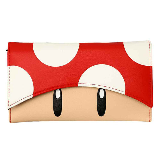 BioWorld Wallet Super Mario Red Mushroom Bi-Fold Wallet GW58Y2SMBPP00