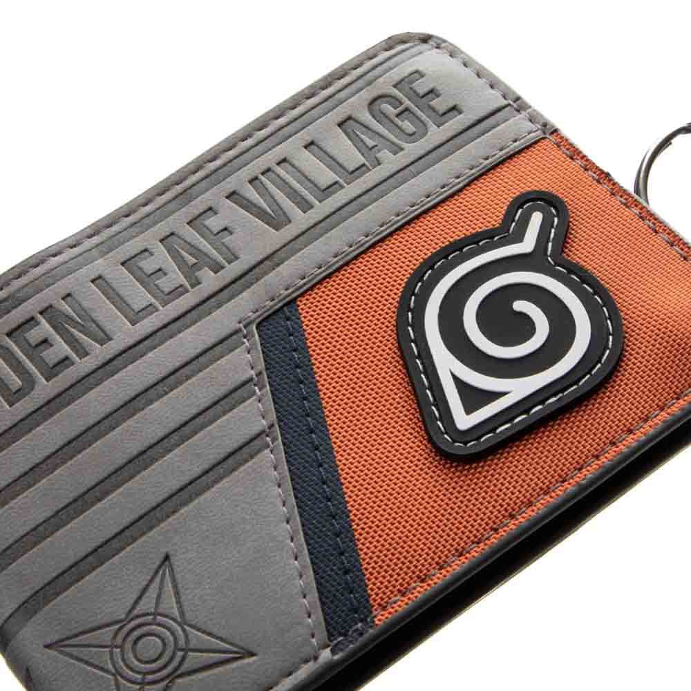 Bioworld Naruto Hidden Leaf Village Bi Fold Wallet With Chain Collective Hobbees