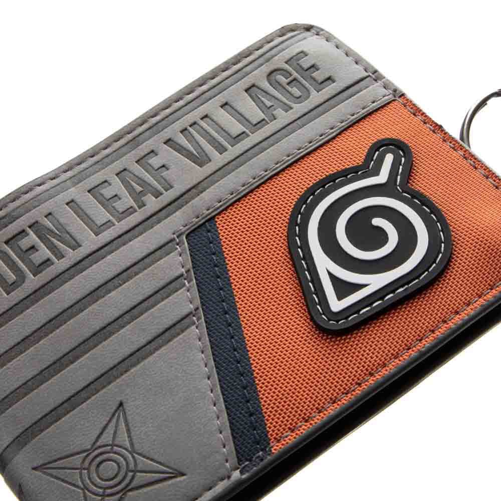 BioWorld Wallets & Money Clips Naruto Hidden Leaf Village Bi-Fold Wallet With Chain MW924ANAR00PP00