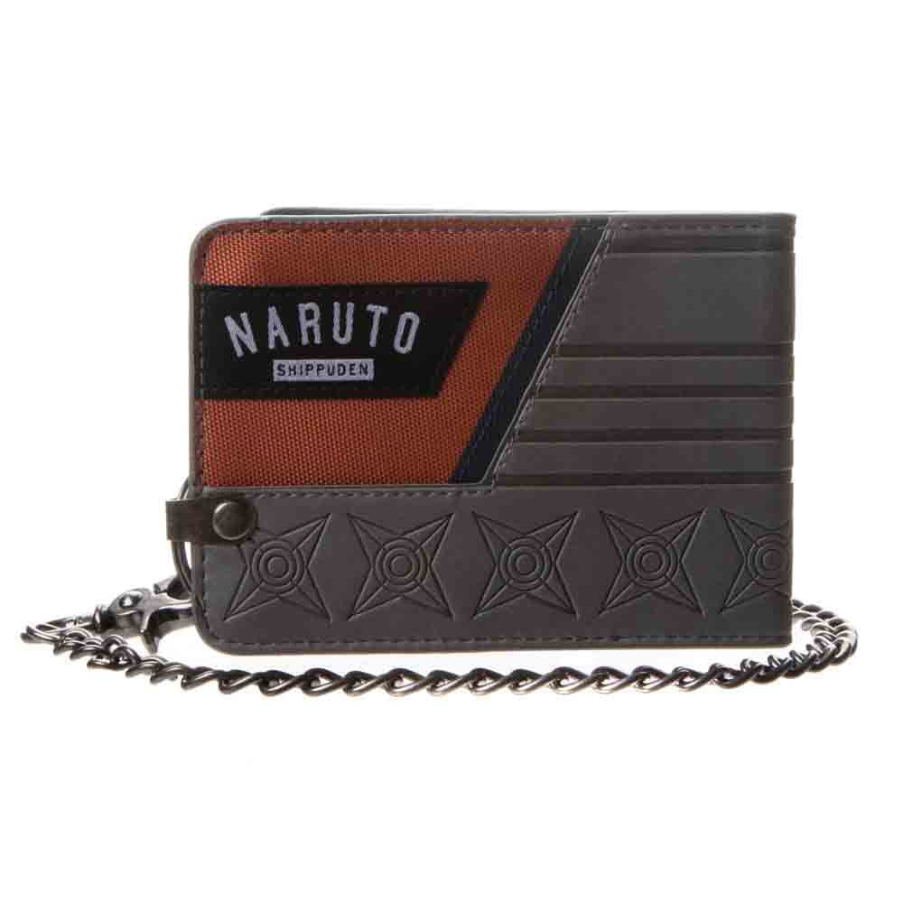 BioWorld Wallets & Money Clips Naruto Hidden Leaf Village Bi-Fold Wallet With Chain MW924ANAR00PP00