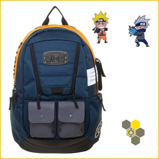 Collective Hobbees Gift Naruto Laptop Backpack & Enamel Pins Gift Set CHB2021NS