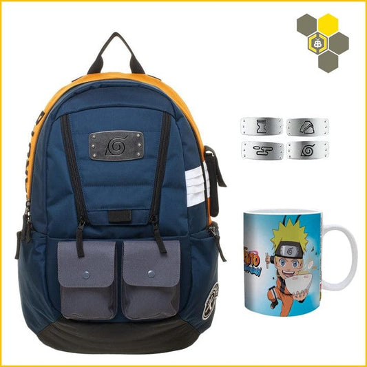 Collective Hobbees Gift Naruto Laptop Backpack, Mug & Enamel Pins Gift Set CHB2021NS2