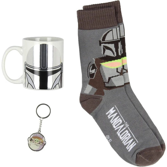 CultureFly Mug The Mandalorian Mug, Socks & Keychain Gift Set CF152992MN