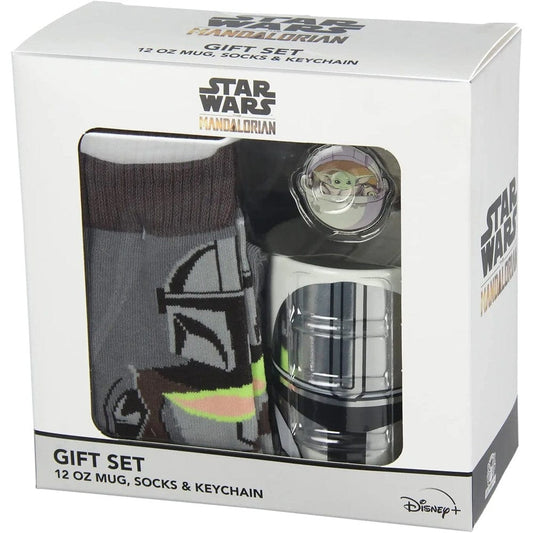 CultureFly Mug The Mandalorian Mug, Socks & Keychain Gift Set CF152992MN