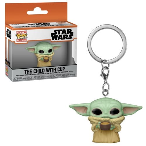 Star Wars The Mandalorian The Child With Cup Pocket Pop! Vinyl Figure Keychain