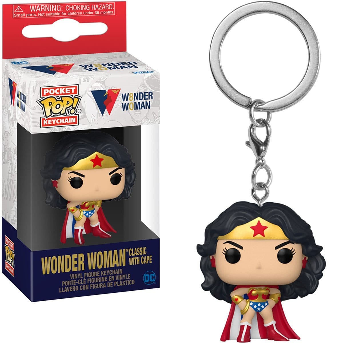 DC Comics Wonder Woman 80th Classic with Cape Pop! Keychain