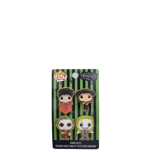 Tim Burton Beetlejuice Enamel Pins 4-pack