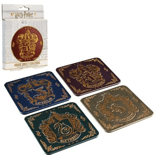 Wizarding World Harry Potter Hogwarts House Crest Coasters 4-pack