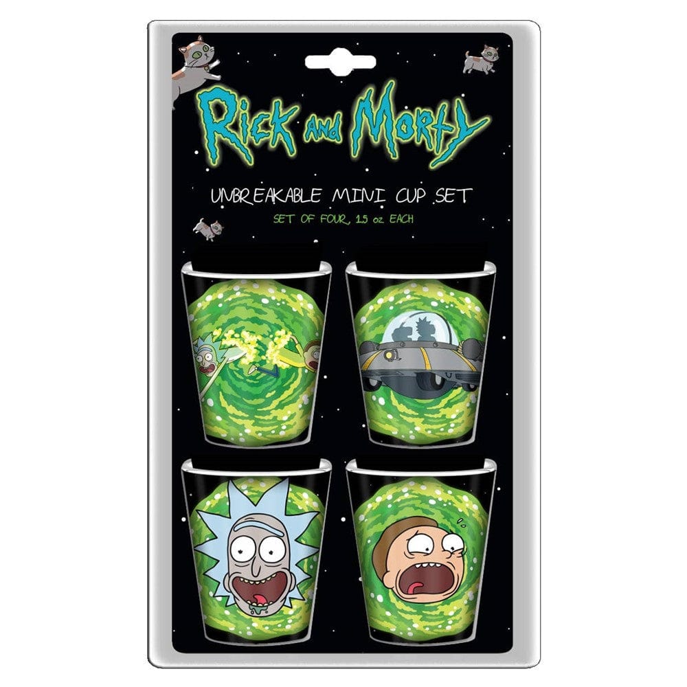 Silver Buffalo Mini Cups Adult Swim Rick And Morty Unbreakable Mini Cup Set RM13088U