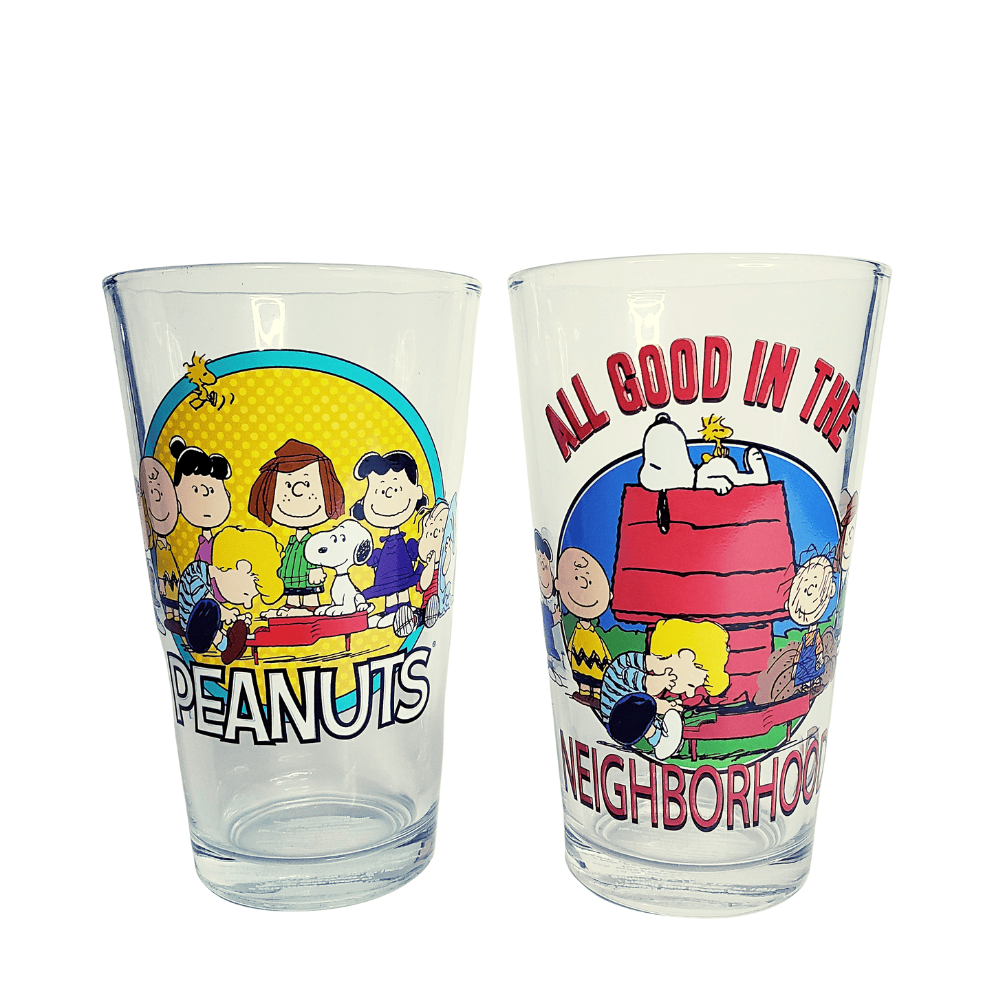 Silver Buffalo Pint Glass Charles Schulz Peanuts Gang Pint Glass 16oz