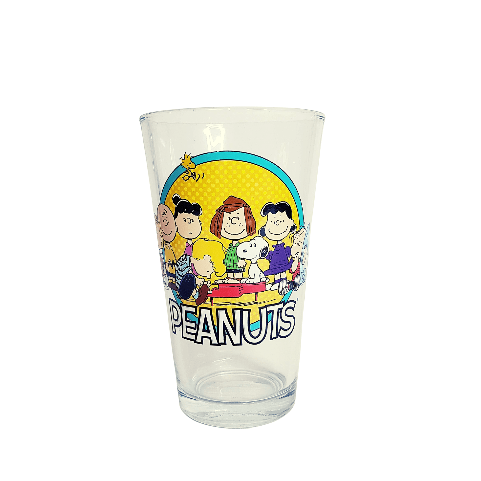 Silver Buffalo Pint Glass Charles Schulz Peanuts Gang Pint Glass 16oz PEA43666B Gang