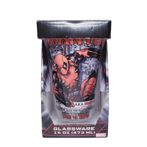 Marvel Comics Deadpool Pint Glass 16oz