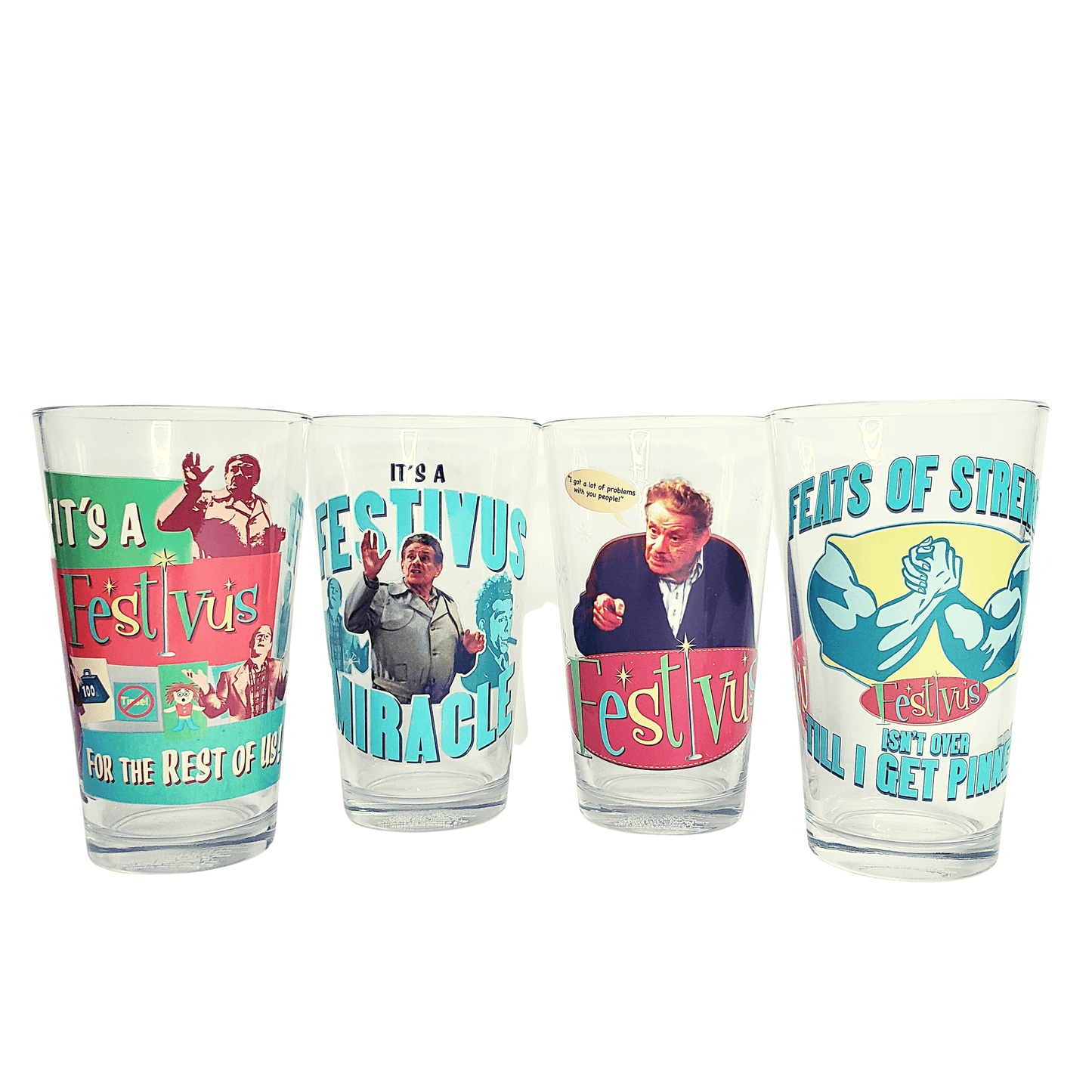 Silver Buffalo Pint Glass Seinfeld TV Series Pint Glassware Set 16oz SNF51262