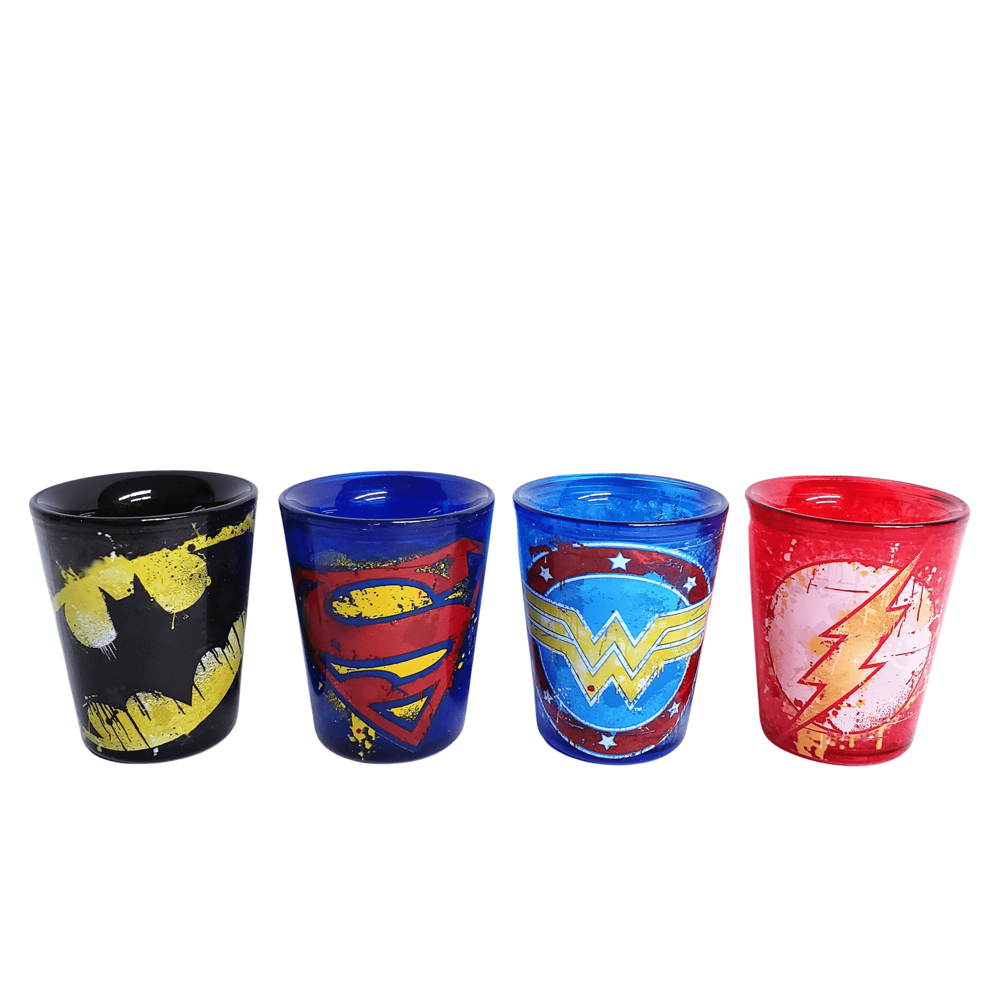 Silver Buffalo Shot Glass DC Comics Justice League Freeze Gel Shot Cup Set 1.5oz DC11178Y