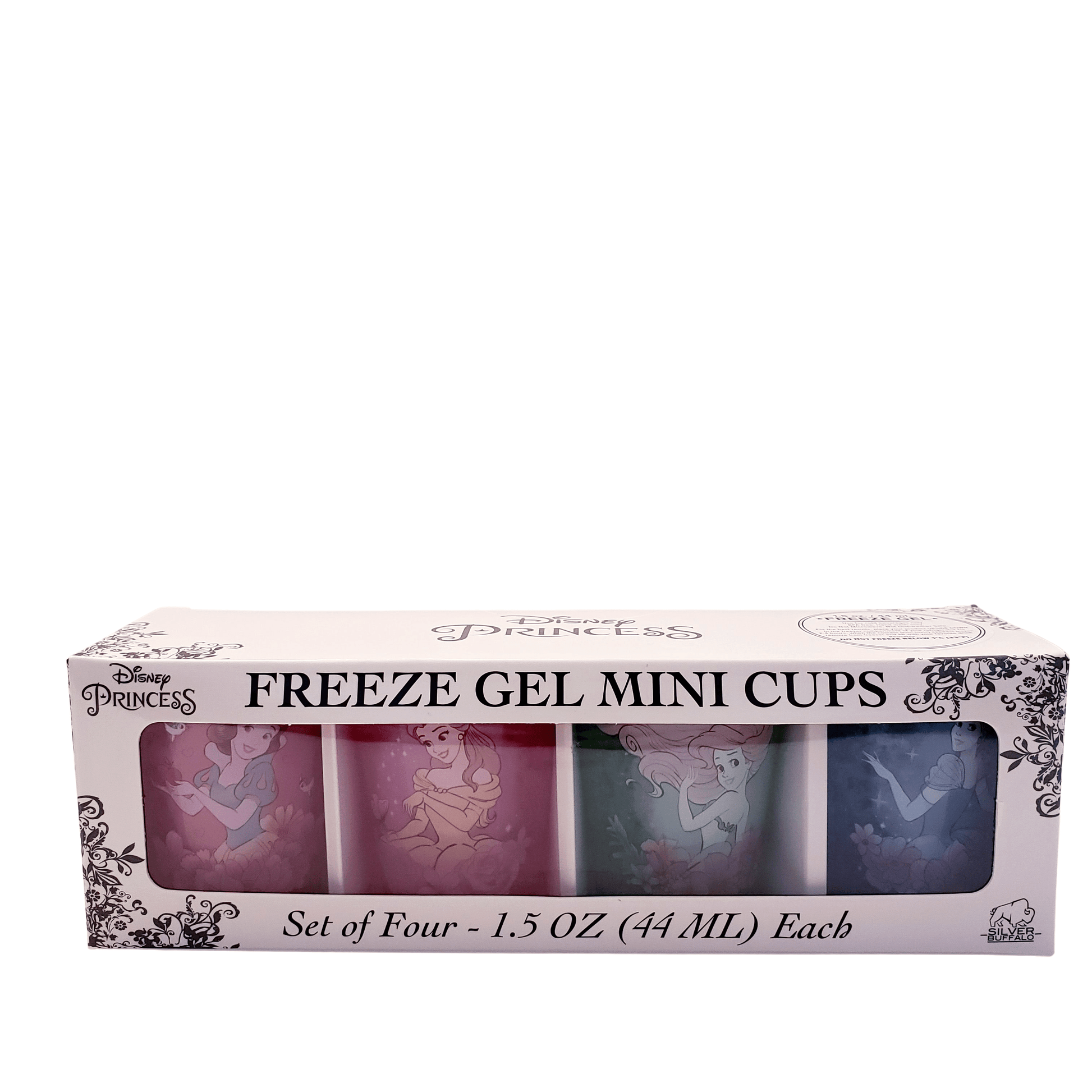 Silver Buffalo Shot Glass Disney Princesses Freeze Gel Shot Cups Set 1.5oz DP13258Y
