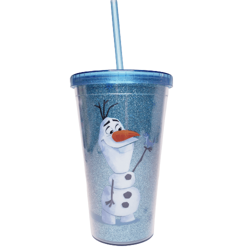 Silver Buffalo Tumbler Disney Frozen Olaf Glitter Tumbler 16oz FRZ40582G