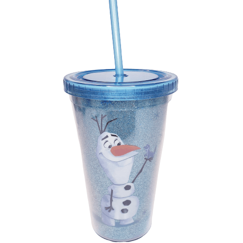 Silver Buffalo Tumbler Disney Frozen Olaf Glitter Tumbler 16oz FRZ40582G