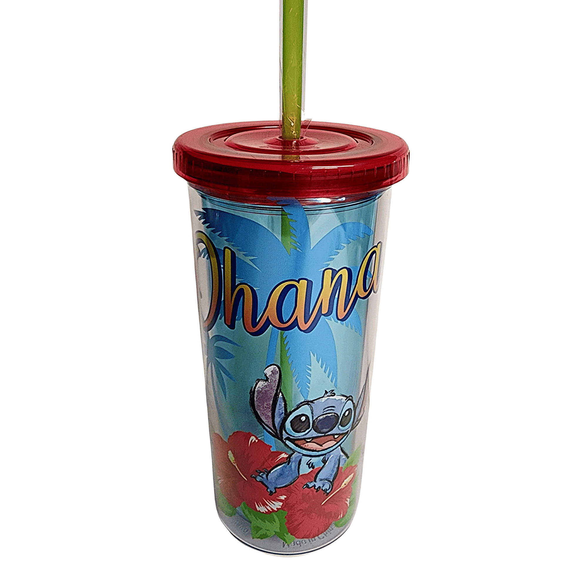 Silver Buffalo Disney Lilo & Stitch thirsty Tumbler With Lid And Straw