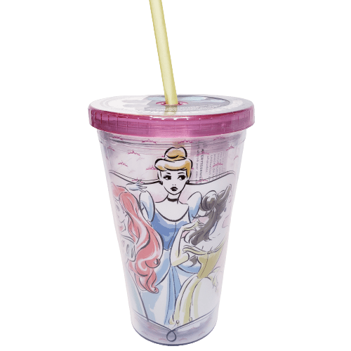 Silver Buffalo Tumbler Disney Princesses Tumbler With Reusable Ice Cubes 16oz DP127881