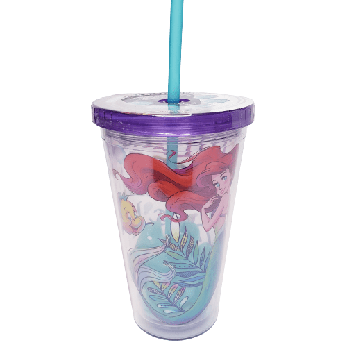 Silver Buffalo Tumbler Disney The Little Mermaid Tumbler With Reusable Ice Cubes 16oz